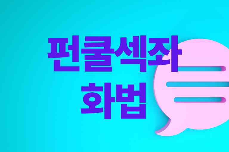 펀쿨섹좌 화법 유래와 활용
