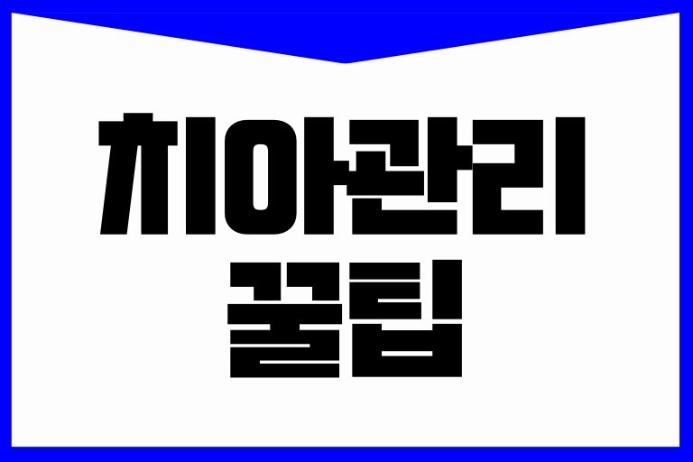 치아관리 꿀팁 중요성 치실 치간치솔질