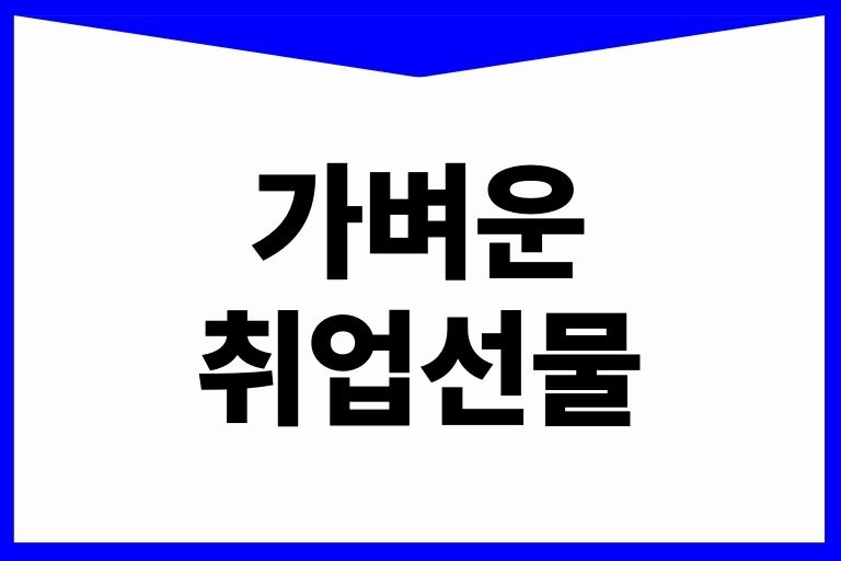 가벼운 취업선물