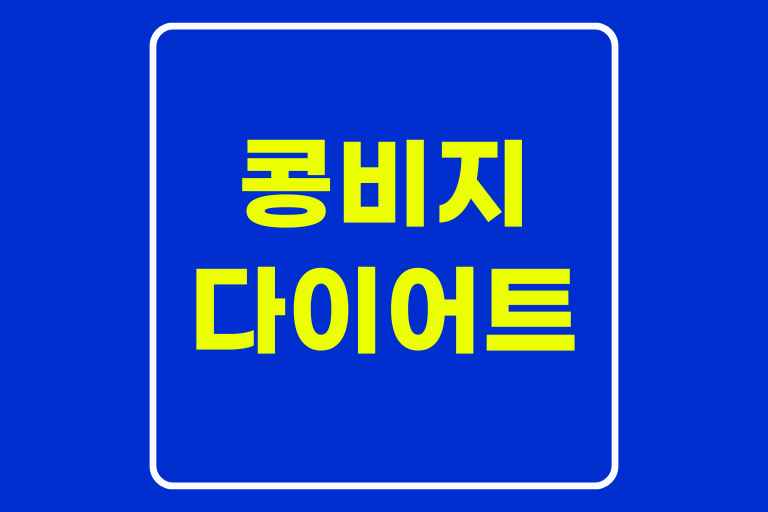 콩비지 다이어트