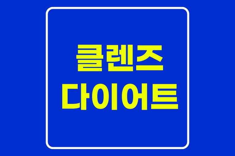 클렌즈 다이어트