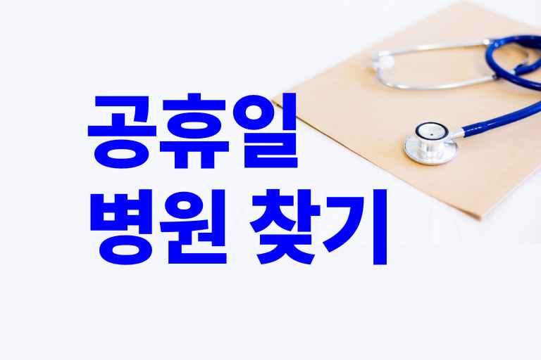 공휴일 병원 찾기